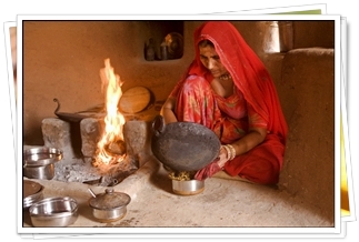 rural kitchen of Rajasthan