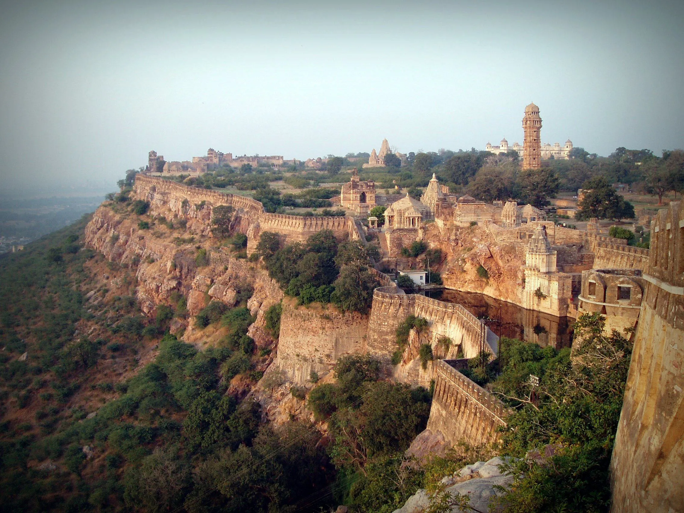 Chittorgarh Fort Rajasthan massive ramparts and historic palace structures