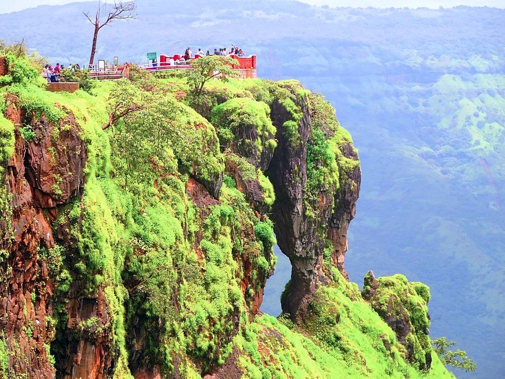 Panoramic valley view from Elephant Head Point and Kate’s Point in Mahabaleshwar