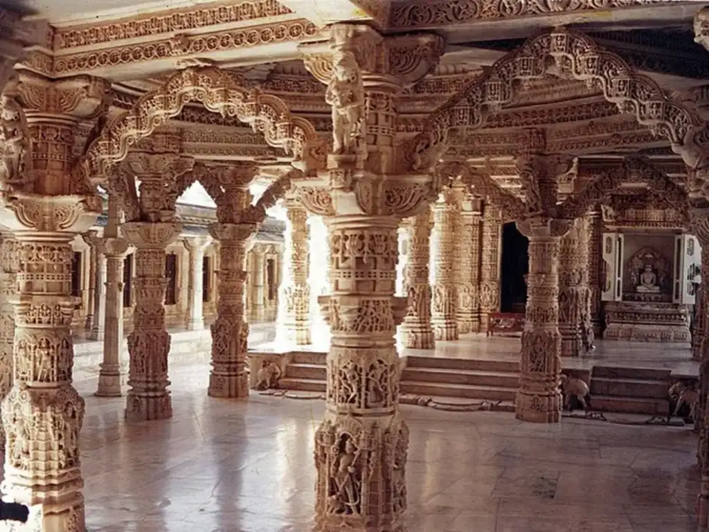 Dilwara Jain Temple Mount Abu intricate marble carvings interior Rajasthan