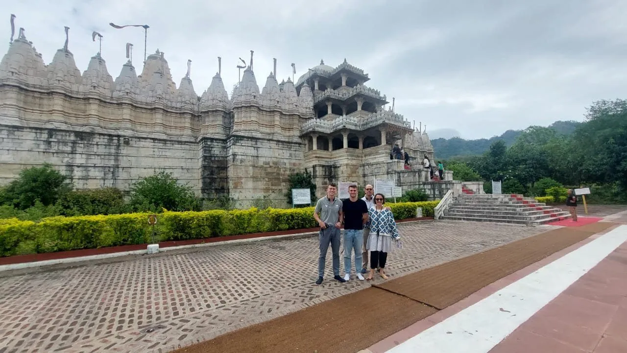 Ranakpur Jain Temple intricate marble carvings and pillars in Rajasthan