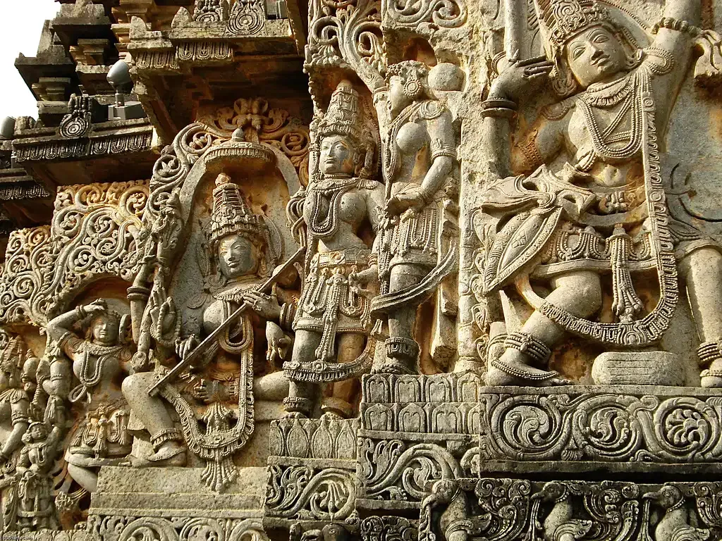 Hoysaleswara Temple Halebidu Karnataka with intricate stone carvings and Hoysala architecture
