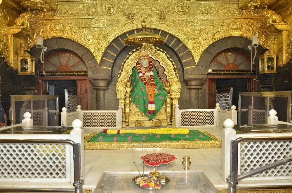 Devotees visiting Shirdi Sai Baba Temple in Maharashtra during darshan